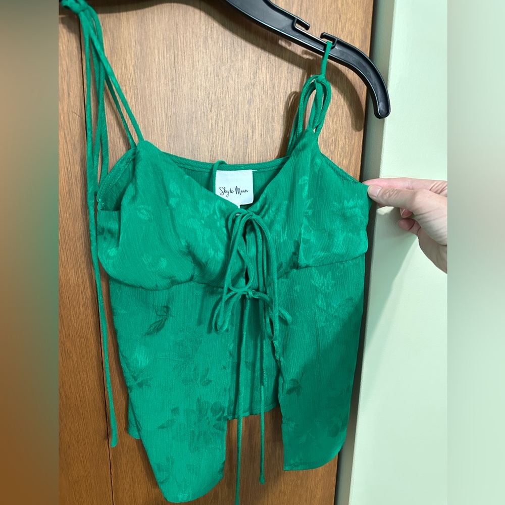 Stylish Green Camisole Top by Style & Moon